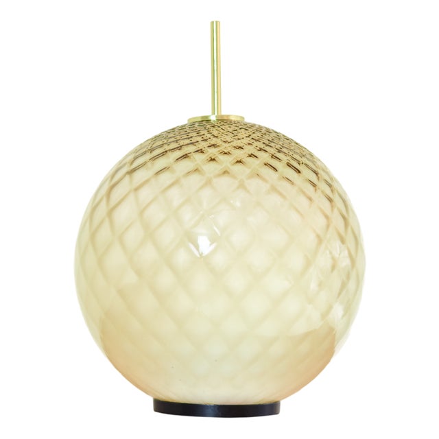 Murano Glass Globe Lamp with Copper Parts, 1970s For Sale