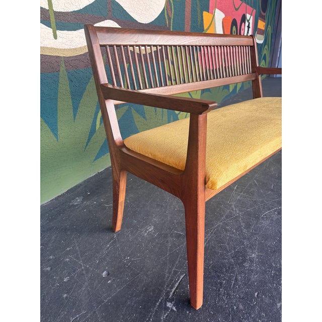 Mid-Century Modern Refinished Mid Century Bernhardt Bench For Sale - Image 3 of 9