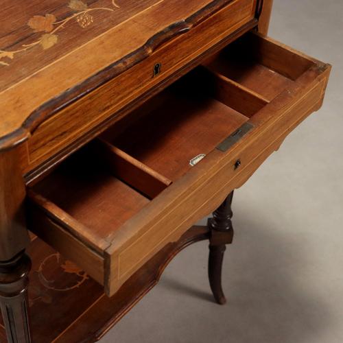 Small Table in Rosewood and Mahogany For Sale - Image 3 of 11