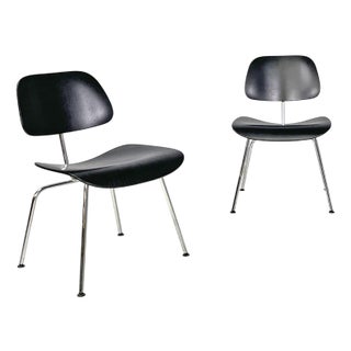 German Black Wooden Chairs by Charles and Ray Eames for Vitra, 2000s, Set of 2 For Sale