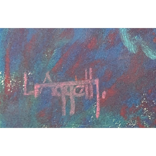 Les Andelys in the Seine Valley France Pastel Art by 20th Century British Artist 1995 Circa For Sale - Image 11 of 11
