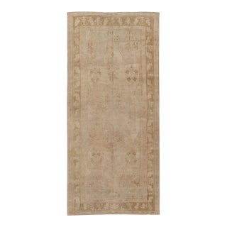 Vintage Circa 1940 Turkish Oushak Area Rug, 4ft 4in X 9ft 4in For Sale