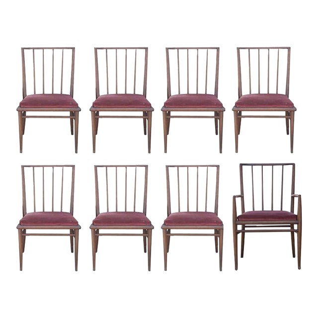 2 t.h. Robsjohn Gibbings for Widdicomb Mahogany Dining Chairs For Sale
