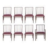 6 t.h. Robsjohn Gibbings for Widdicomb Mahogany Dining Chairs For Sale