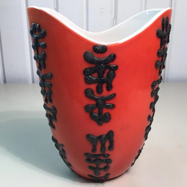 Red Mid-Century Italian Red Bone Vase For Sale - Image 8 of 8