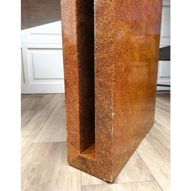 Postmodern Karl Springer Style Architectural Console Table For Sale In Los Angeles - Image 6 of 16