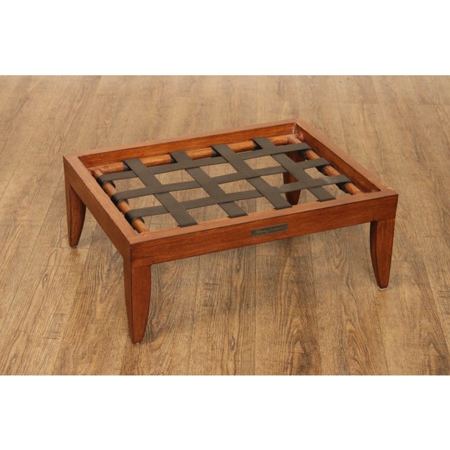 Early 21st Century Tommy Bahama Outdoor Patio Faux Wood Ottoman For Sale In Philadelphia - Image 6 of 12