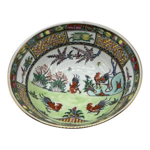 Chinese Famille Rose Porcelain Bowl, Rooster Motif