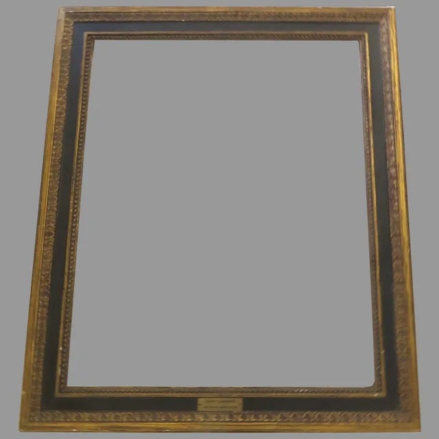 Vintage Gilt and Black Painted Picture Frame Chairish