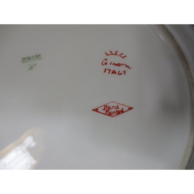 1950s Vintage Richard Ginori Italian Hand Painted Salad/ Dessert Plates- Set of 4 For Sale - Image 5 of 7