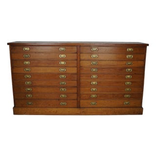 Early 20th Century English Pitch Pine Apothecary Cabinet, 1930s For Sale