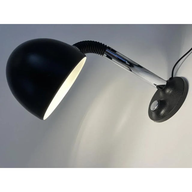 Vintage Office Desk Lamp with Black Painted Metal Screen, Germany Around 1960 For Sale - Image 5 of 11