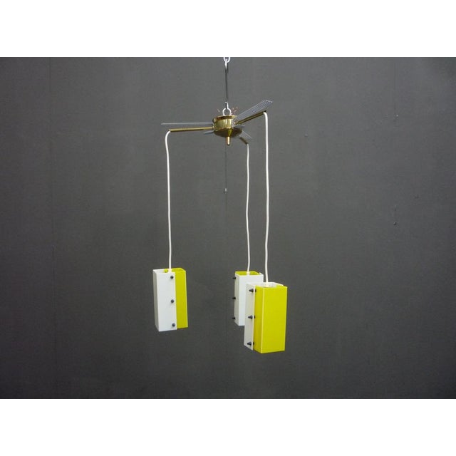 White Space Age Acrylic Ceiling Lamp, 1950s For Sale - Image 8 of 13