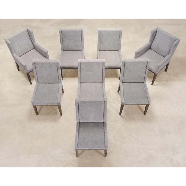Contemporary Set of Eight Bernhardt "Linea" Cerused Ash Dining Chairs For Sale - Image 3 of 18
