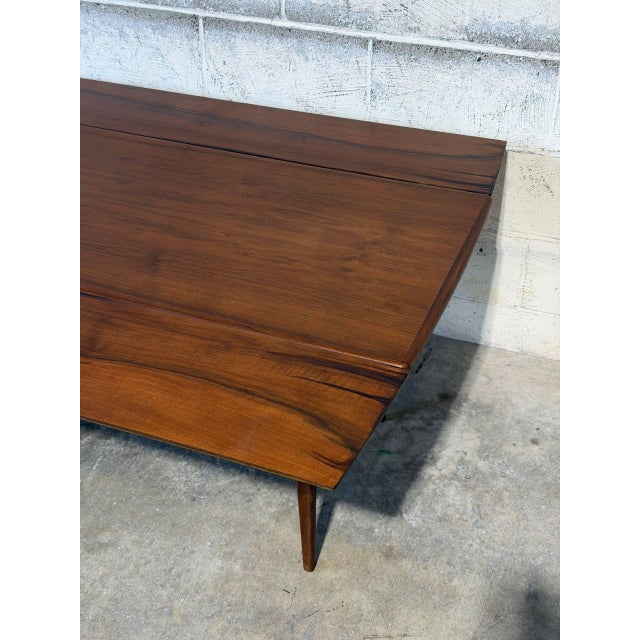 1960s Teak Extendable Rectangular Coffee Table With Two Leaves Vintage Mid-Century Modern 1960s For Sale - Image 5 of 13