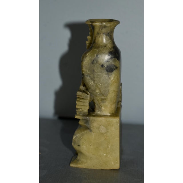 1950s Vintage Chinese Small Soapstone Vase For Sale - Image 5 of 10