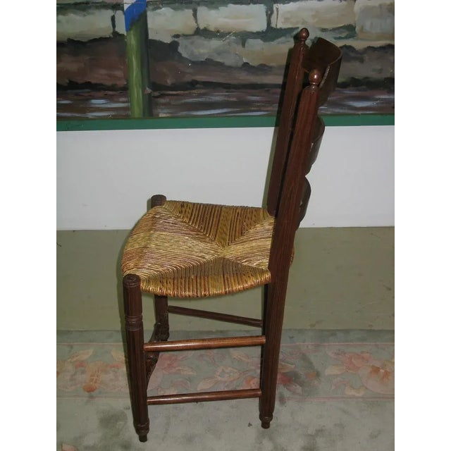 Suite 5 Ash chairs in the Provençal spirit. colored mulches (slight differences) End XIX. Width. 41cm prof. 36cm high....