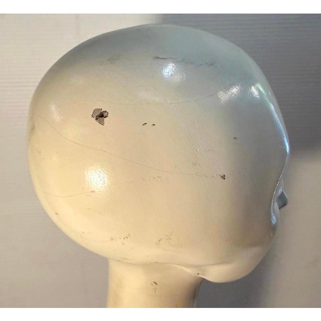 Plastic Vintage Long Neck Mannequin Bust (Pair Available) For Sale - Image 7 of 15