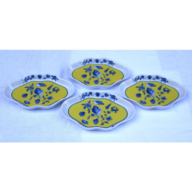 Coastal 1988 Coastal Small Leaf Dish Costa Azzurra by Lynn Chase-Set of 4 For Sale - Image 3 of 10
