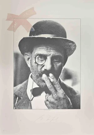 Mino Trafeli, Photo of Aulo Guidi, Lithograph, 1980s