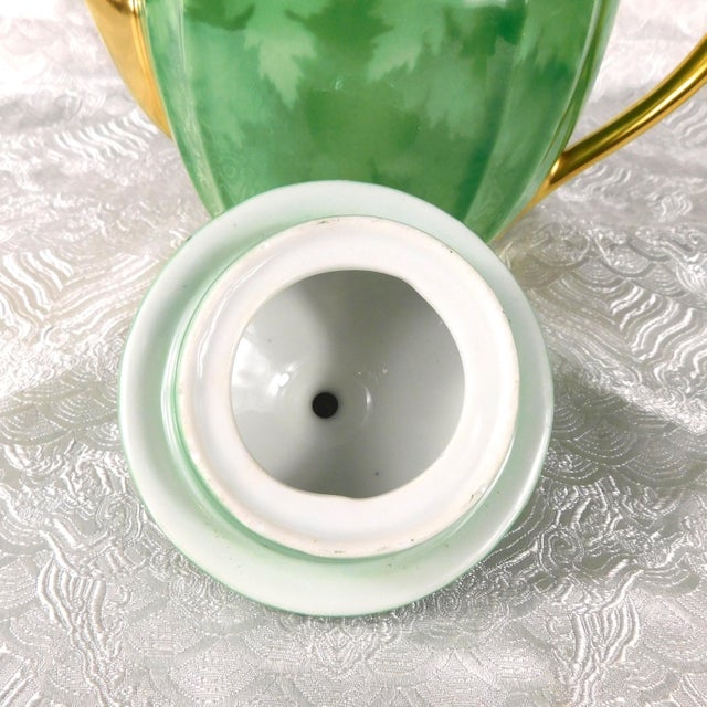 1950s Green Pickard Teapot With Sugar Bowl, Creamer and Five Cups - 10 pcs For Sale - Image 4 of 13