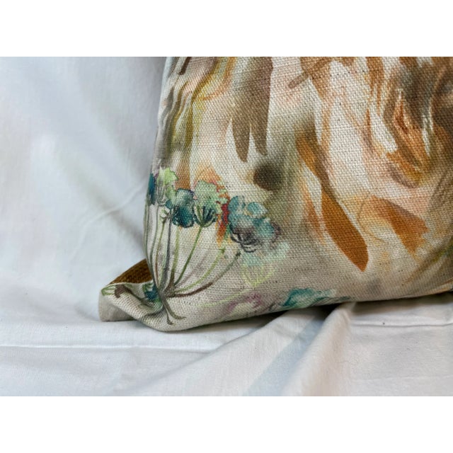 16" Square Toss Pillow Decorated With the Portrait of a Majestic Highland Cow - Made in the U K For Sale In Dallas - Image 6 of 12