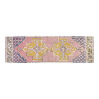 Vintage Turkish Anatolian Hand Knotted Wool Rug, 2'6''x8'8'' For Sale