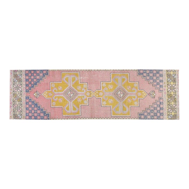 Vintage Turkish Anatolian Hand Knotted Wool Rug, 2'6''x8'8'' For Sale