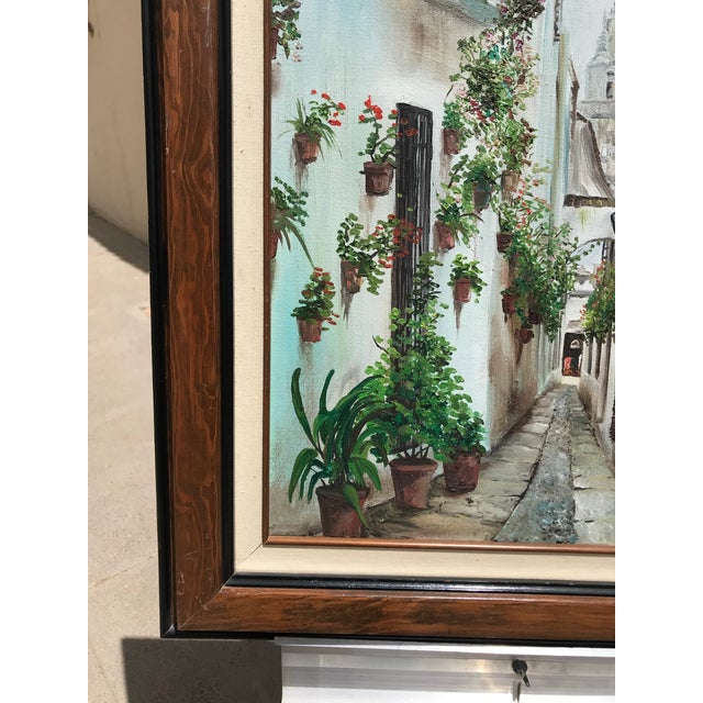 Serene Sky Blue View of a Mediterranean Town For Sale - Image 4 of 10