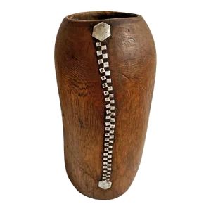 Vintage Wood Tutsi Pot