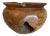 Vintage 1970s Live Edge Handcarved Olivewood Burl Bowl For Sale
