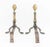19th Century American Empire Brass Andirons, 19 C For Sale - Image 5 of 6