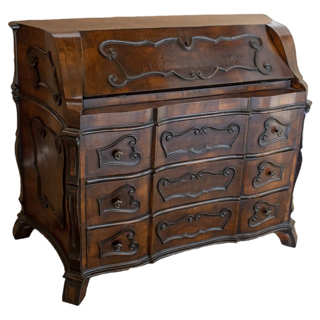 Walnut Lombard Dresser, 1970s For Sale