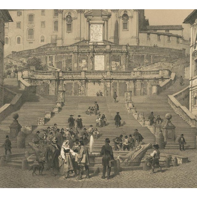 Rome Iconic City View, 1869, Paper For Sale - Image 4 of 10