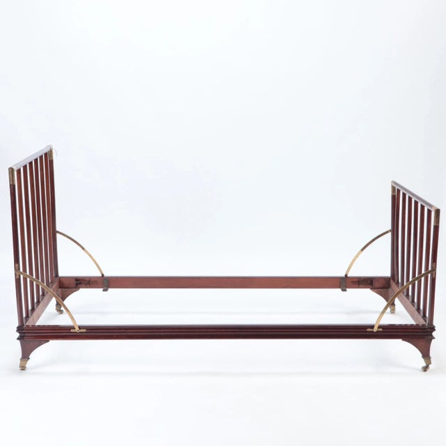 1900s English Brass Mounted Mahogany Campaign Bed For Sale In Philadelphia - Image 6 of 7
