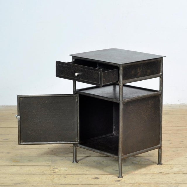 Vintage Iron Nightstand, 1920s For Sale - Image 4 of 12