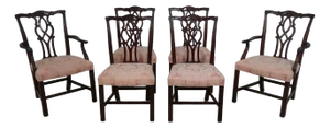 Set of 6 Kindel Chippendale Mahogany Dining Room Chairs