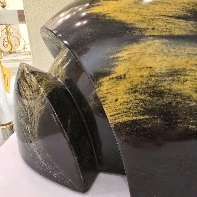 1960s Green Marble Mid Century Modern Pair of Lamps - a Pair For Sale - Image 11 of 12