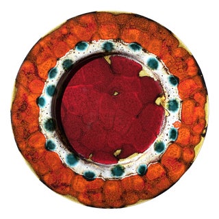 Large Ceramic Art Wall Plate by Reiner Gehrig for Töpferwerkstatt Grünstadt, West Germany, 1970s For Sale