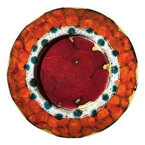 Large Ceramic Art Wall Plate by Reiner Gehrig for Töpferwerkstatt Grünstadt, West Germany, 1970s