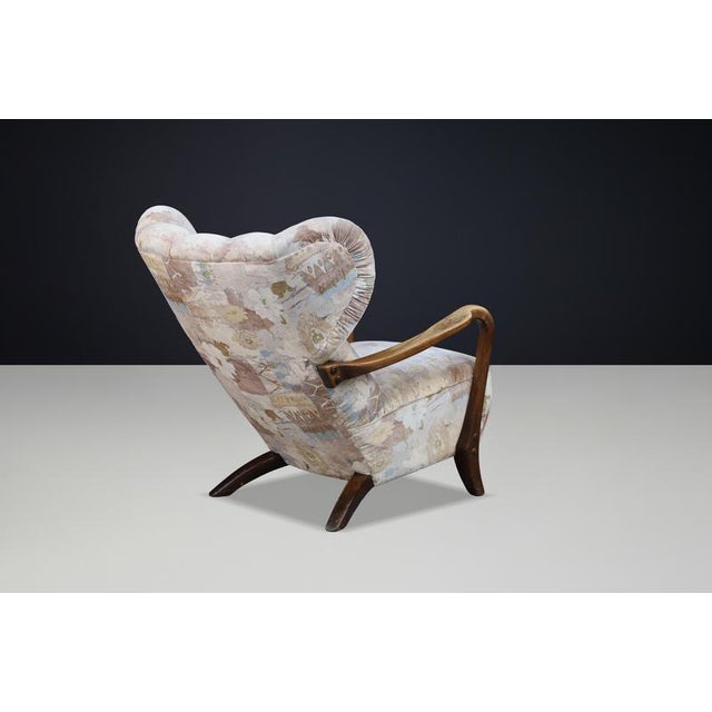 Art Deco Oak Wingback Chair, Czech Republic, 1920s For Sale - Image 6 of 12