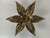 Metal Florentine Brass Floral Wall Sconce by Willy Daro for Massive Lighting, 1970s For Sale - Image 7 of 7
