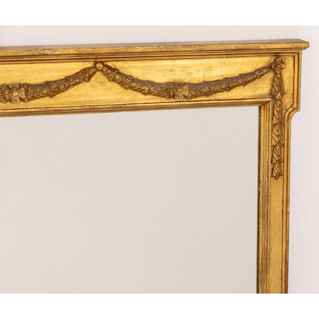 Mid 20th Century Louis XVI Style Giltwood Framed Mirror For Sale - Image 5 of 7