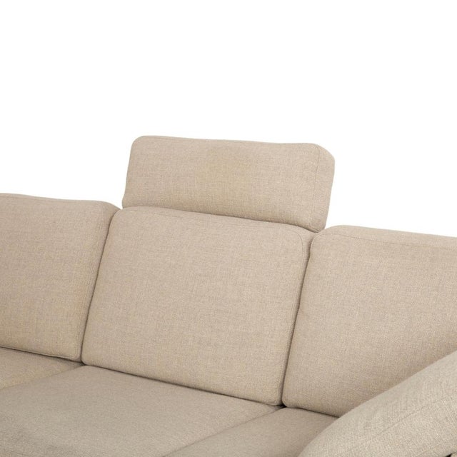 Conseta Corner Sofa in Beige, Cream, and Sand Fabric with Chrome Legs from Cor For Sale - Image 6 of 15