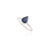 14k White Gold Royal Blue Pear Cut Ring Size 7 For Sale In New York - Image 6 of 9