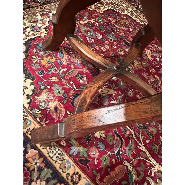 19th Century European Walnut Gondola Style Armchair. For Sale - Image 13 of 13