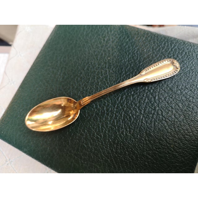 Gold-Plated Sterling Silver Coffee Spoons from Christofle, France, Set of 12 For Sale - Image 12 of 14