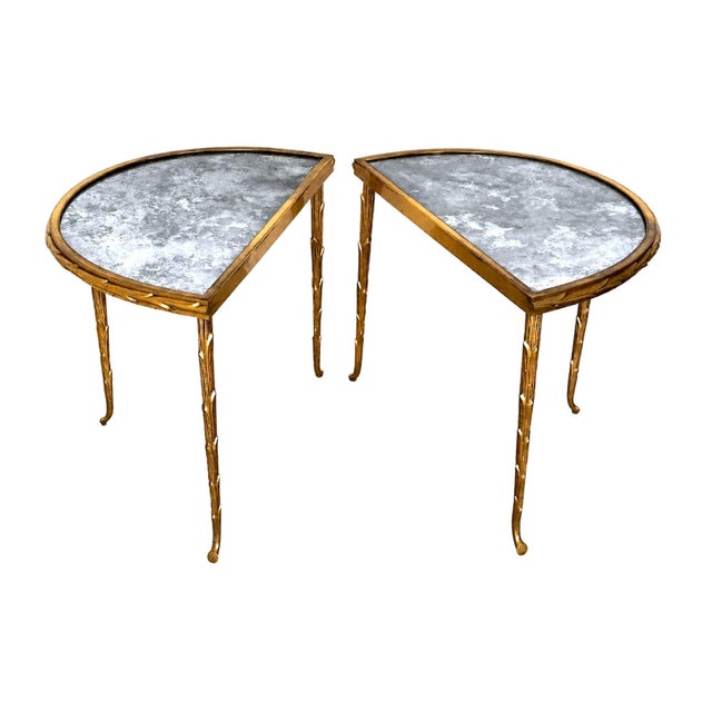 Mid-Century Baguès Bronze Doré Palmier Tripartite Coffee Table, Circa 1950 For Sale In New Orleans - Image 6 of 16