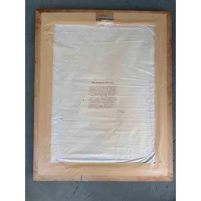 Paint Vintage Watercolor Print of the Hubbell Mansion (Terrace Hill) by Paul N. Norton, Winter Architectural Scene For Sale - Image 7 of 8