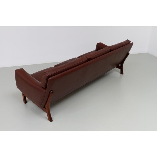 Danish Modern Leather and Rosewood Sofa from Eran, 1960s For Sale - Image 10 of 18
